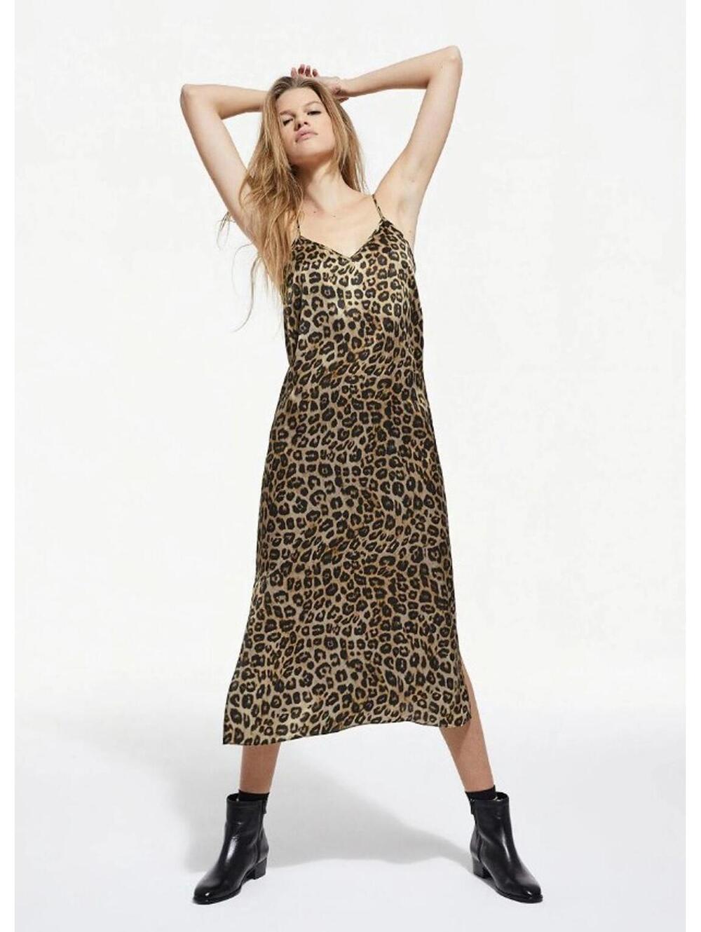 The Kooples Leo Print Silk Dress (L)
